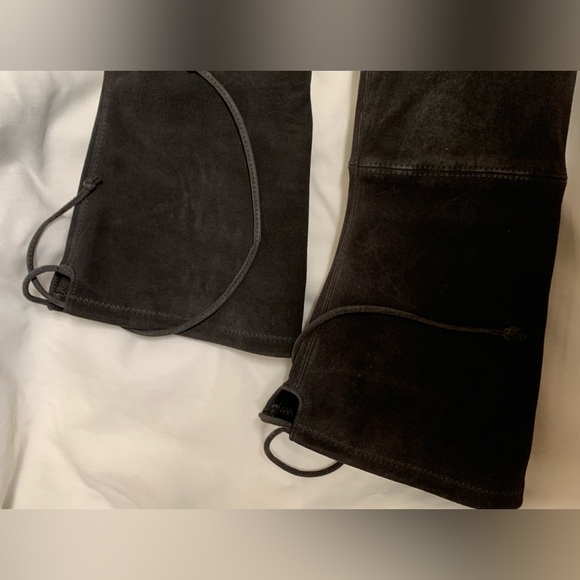 Stuart Weitzman Dark Slate Grey Suede Over-the-Knee Boots Size 6/36.5 - Picture 9 of 16